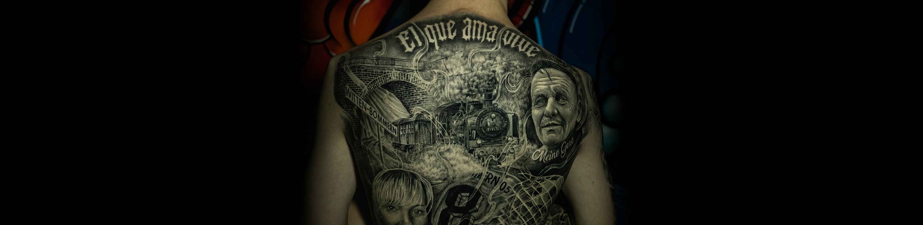 Piezas de espalda realizadas en SKINK TATTOO HOUSE, Cali